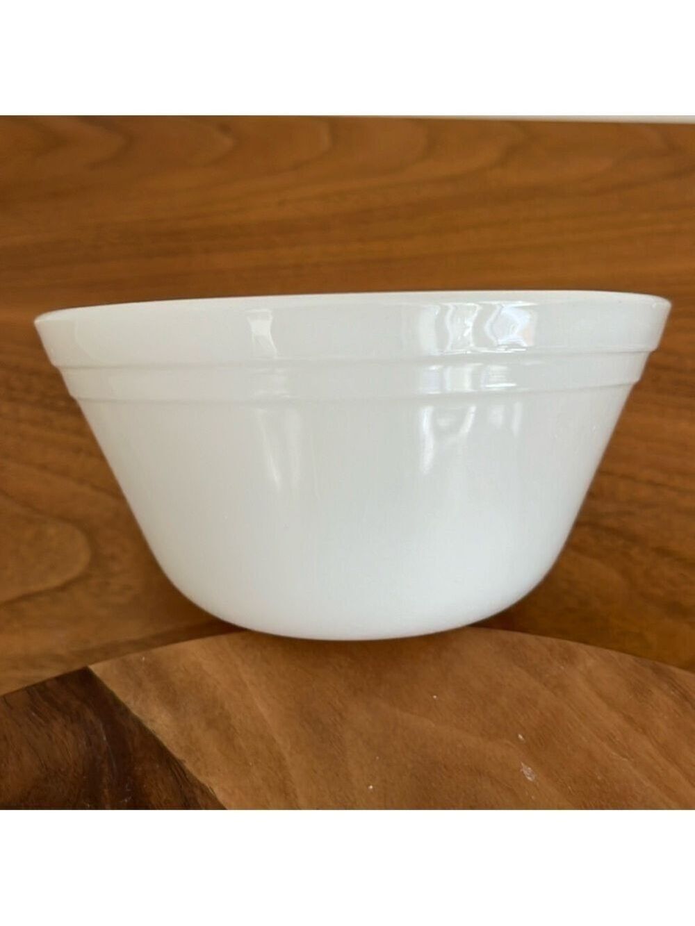 FEDERAL GLASS Vintage Milk Glass 5" Mixing Bowl Collectible Kitchenware